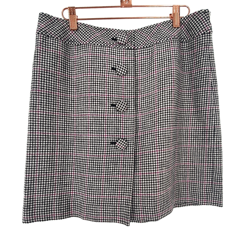 Ann Taylor Loft A-line Wrap Button Front Skirt